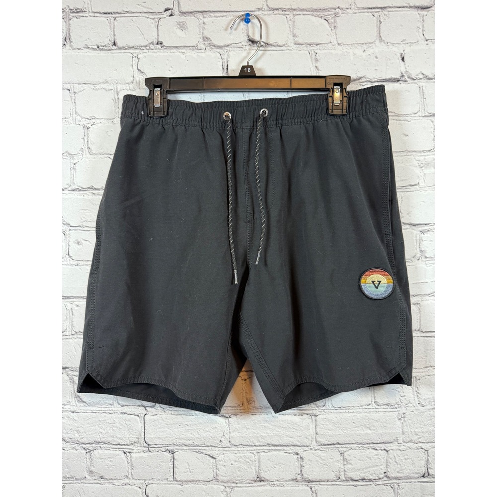 Vissla Ecolatics Hybrid Shorts Quick-Dry Drawstring Swim Surf Black M